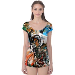 Lilies In A Vase 1 3 Boyleg Leotard  by bestdesignintheworld