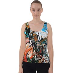 Lilies In A Vase 1 3 Velvet Tank Top by bestdesignintheworld