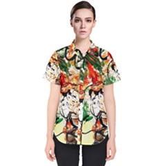 Lilies In A Vase 1 4 Women s Short Sleeve Shirt