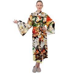 Lilies In A Vase 1 4 Maxi Velour Kimono by bestdesignintheworld