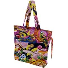 Alice Walk 1 2 Drawstring Tote Bag by bestdesignintheworld