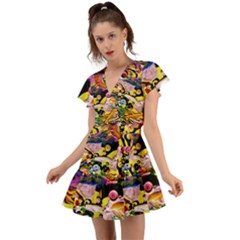 Alice Walk 1 2 Flutter Sleeve Wrap Dress by bestdesignintheworld