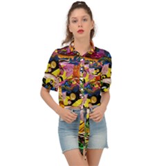 Alice Walk 1 2 Tie Front Shirt  by bestdesignintheworld