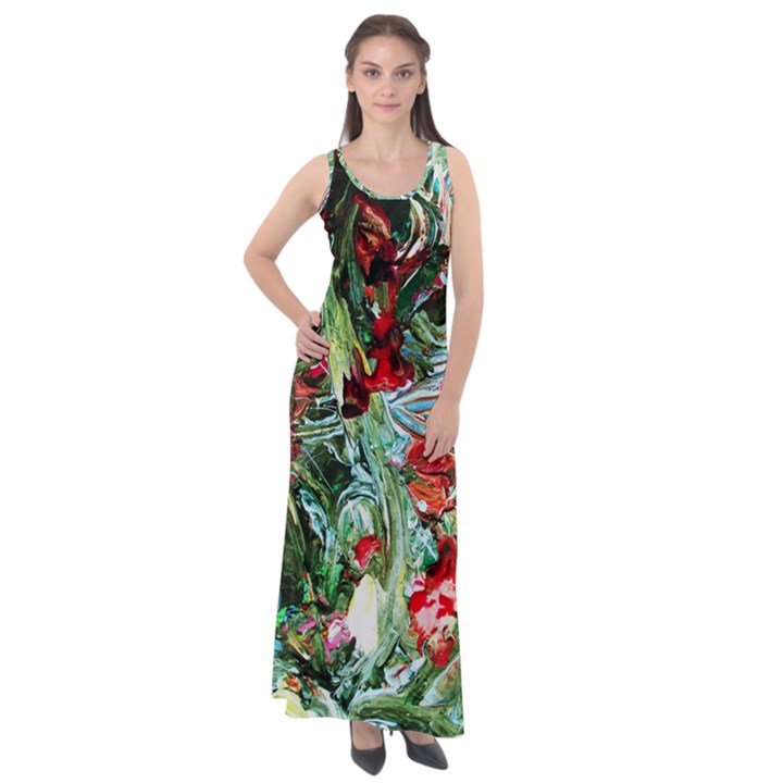 Eden Garden 1 4 Sleeveless Velour Maxi Dress