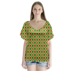 Df Irish Wish V-neck Flutter Sleeve Top by deformigo