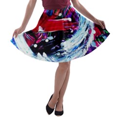 Red Airplane 1 1 A-line Skater Skirt by bestdesignintheworld