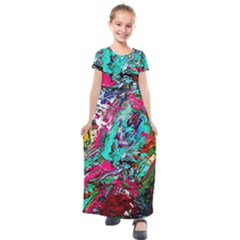 Red And Green 1 1 Kids  Short Sleeve Maxi Dress by bestdesignintheworld