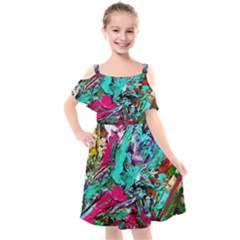 Red And Green 1 1 Kids  Cut Out Shoulders Chiffon Dress by bestdesignintheworld