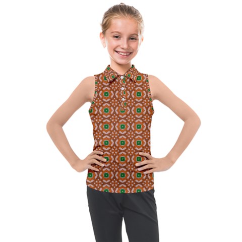 Df Tana Regency Kids  Sleeveless Polo Tee by deformigo