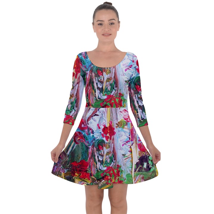 Eden Garden 1 6 Quarter Sleeve Skater Dress