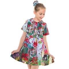 Eden Garden 1 6 Kids  Short Sleeve Shirt Dress by bestdesignintheworld