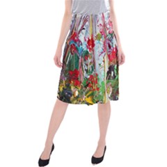 Eden Garden 1 6 Midi Beach Skirt by bestdesignintheworld