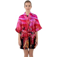 Revelation 1 1 Half Sleeve Satin Kimono  by bestdesignintheworld