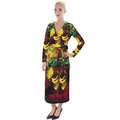 Revelation 1 3 Velvet Maxi Wrap Dress by bestdesignintheworld