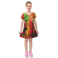 Revelation 1 5 Kids  Short Sleeve Velvet Dress by bestdesignintheworld