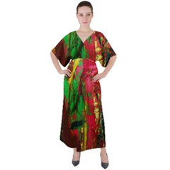 Revelation 1 7 V-neck Boho Style Maxi Dress by bestdesignintheworld