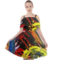 Parade Of The Planets 1 1 Cut Out Shoulders Chiffon Dress