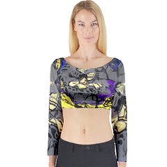 Motion And Emotion 1 1 Long Sleeve Crop Top by bestdesignintheworld