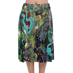 Forest 1 1 Velvet Flared Midi Skirt by bestdesignintheworld