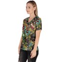 Forest 1 1 Women s V-Neck Scrub Top View2