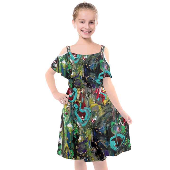 Forest 1 1 Kids  Cut Out Shoulders Chiffon Dress