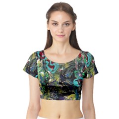 Forest 1 1 Short Sleeve Crop Top by bestdesignintheworld