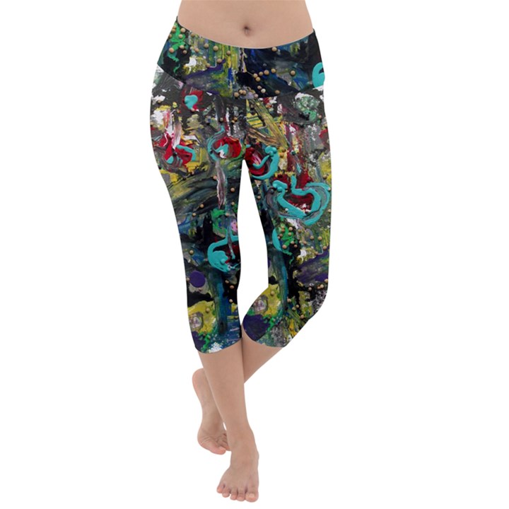 Forest 1 1 Lightweight Velour Capri Yoga Leggings