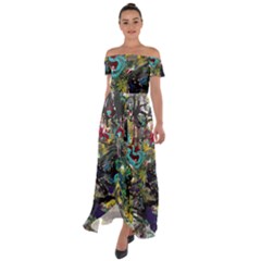 Forest 1 1 Off Shoulder Open Front Chiffon Dress