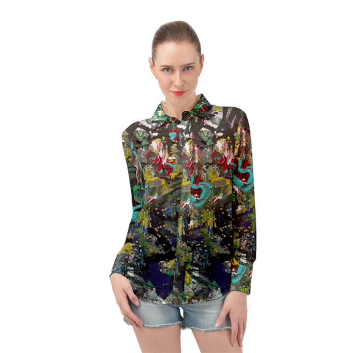 Forest 1 1 Long Sleeve Chiffon Shirt