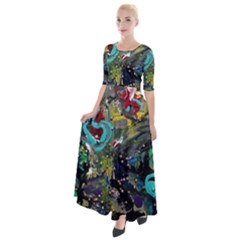 Forest 1 1 Half Sleeves Maxi Dress by bestdesignintheworld