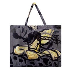 Motion And Emotion 1 2 Zipper Large Tote Bag by bestdesignintheworld