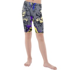 Motion And Emotion 1 1 Kids  Mid Length Swim Shorts by bestdesignintheworld