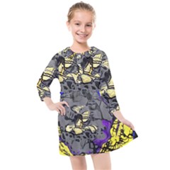 Motion And Emotion 1 1 Kids  Quarter Sleeve Shirt Dress