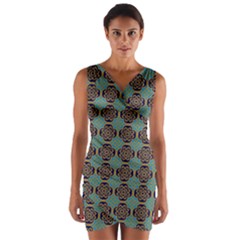 Df Catania Wrap Front Bodycon Dress by deformigo