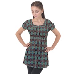 Df Catania Puff Sleeve Tunic Top by deformigo