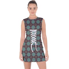 Df Catania Lace Up Front Bodycon Dress by deformigo