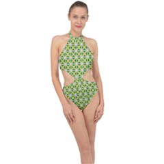 Df Matyas Halter Side Cut Swimsuit by deformigo