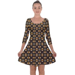 Df Delizia Quarter Sleeve Skater Dress by deformigo