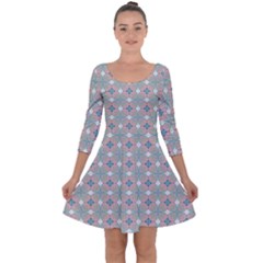 Df Mezzaniche Quarter Sleeve Skater Dress by deformigo