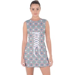 Df Mezzaniche Lace Up Front Bodycon Dress by deformigo