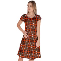 Df Mandarino Classic Short Sleeve Dress