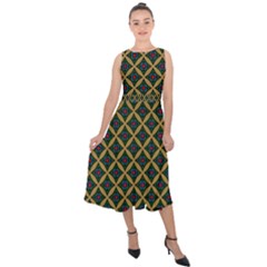 Df Joshimath Midi Tie-back Chiffon Dress by deformigo