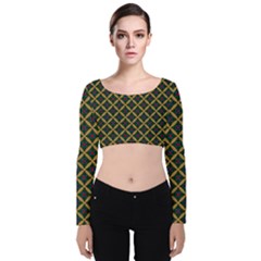 Df Joshimath Velvet Long Sleeve Crop Top by deformigo