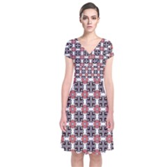 Df James Arguster Short Sleeve Front Wrap Dress by deformigo