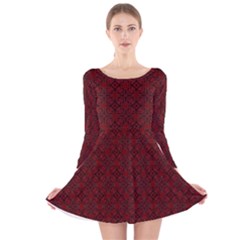 Df Rosendal Long Sleeve Velvet Skater Dress by deformigo