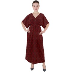 Df Rosendal V-neck Boho Style Maxi Dress by deformigo