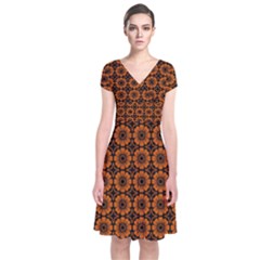 Df Myra Short Sleeve Front Wrap Dress by deformigo