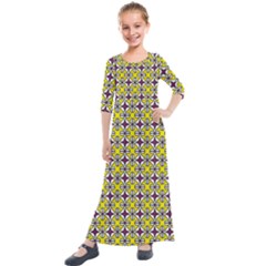 Df Florence Delem Kids  Quarter Sleeve Maxi Dress by deformigo