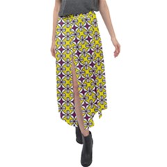 Df Florence Delem Velour Split Maxi Skirt by deformigo