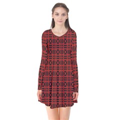 Df Joe Paganetti Long Sleeve V-neck Flare Dress by deformigo